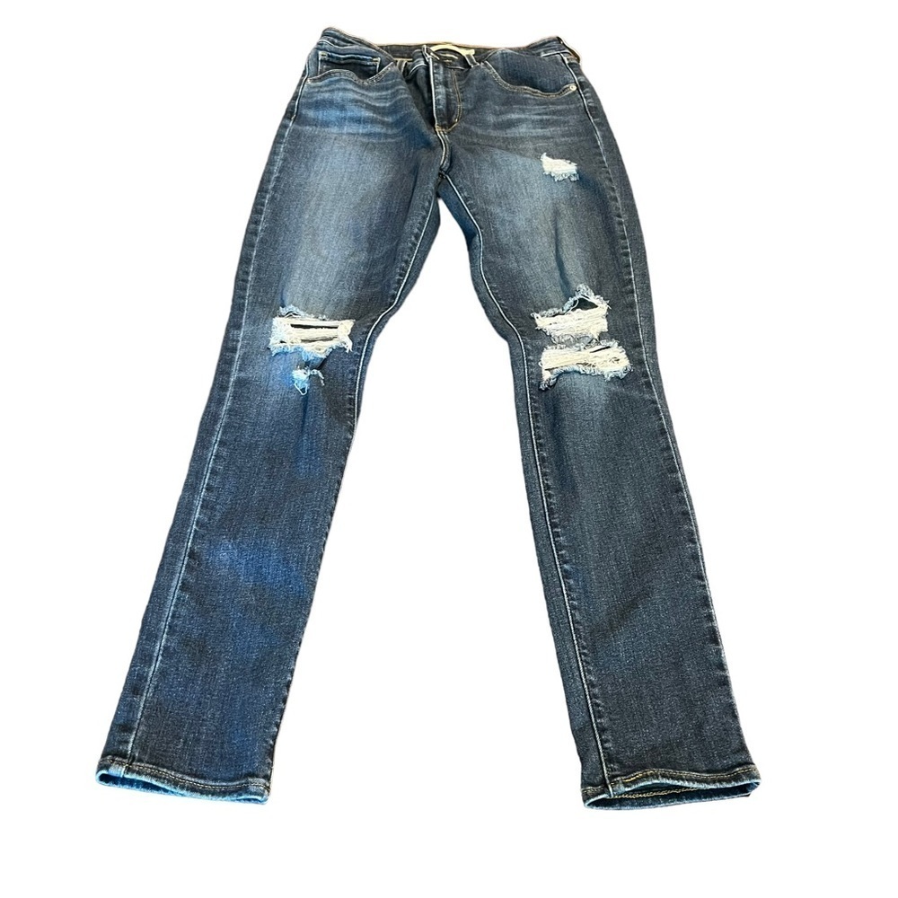 Levi’s Women’s 721 High Rise Skinny Jeans Size W30 L30 Distressed Inseam